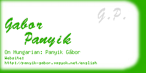 gabor panyik business card